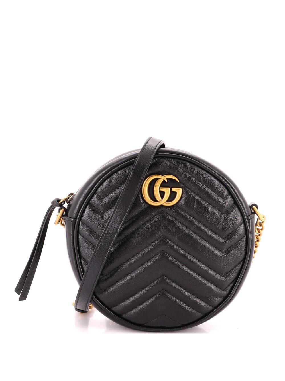 Gucci Gg Marmont Round Shoulder Bag #349674G11B